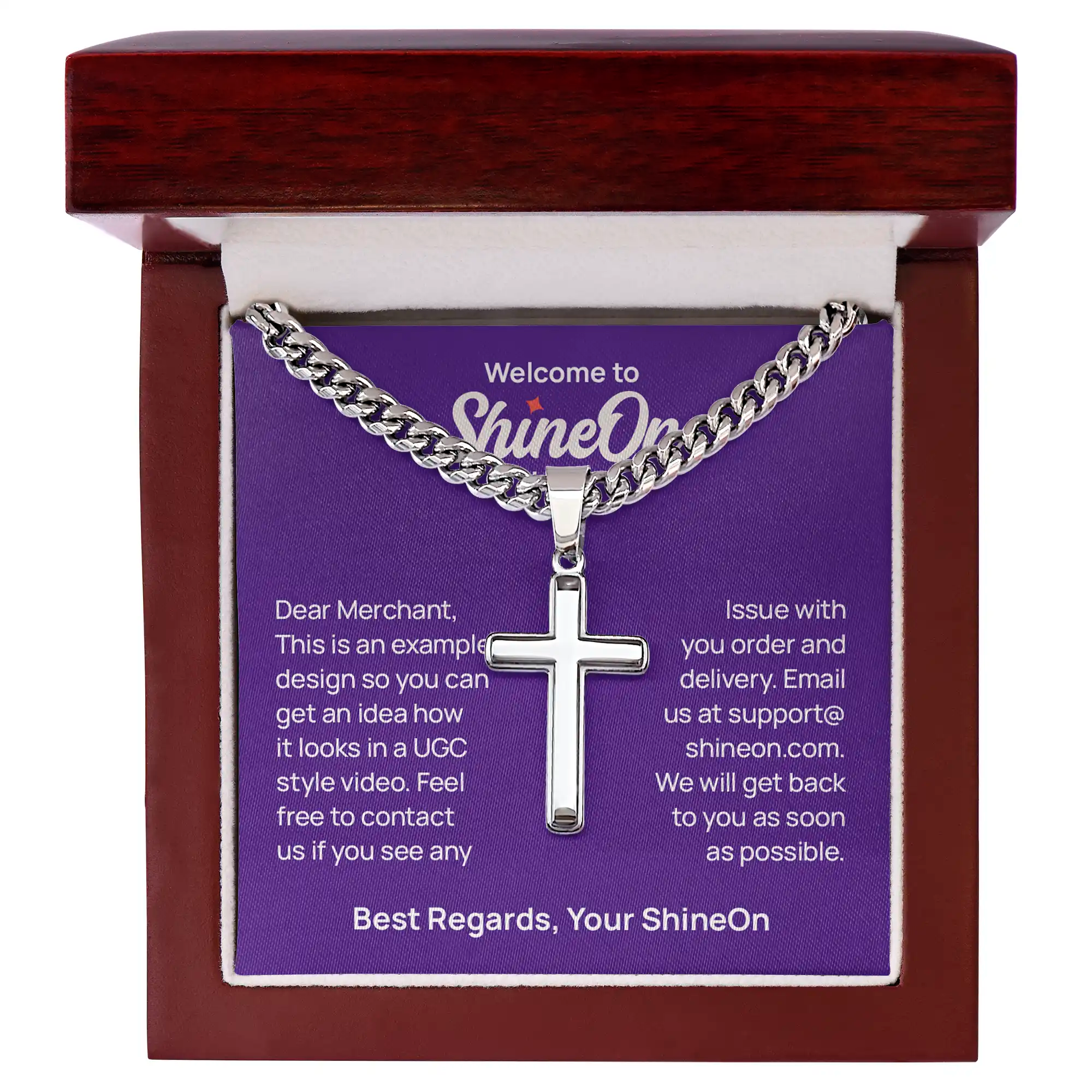 Artisan Cross With Cuban Link Chain – ShineOn UGC