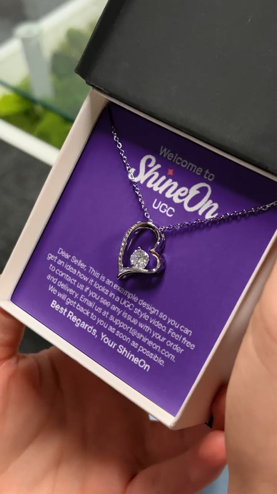 Forever Love Necklace White Gold With Box - Indoor - UGC 2