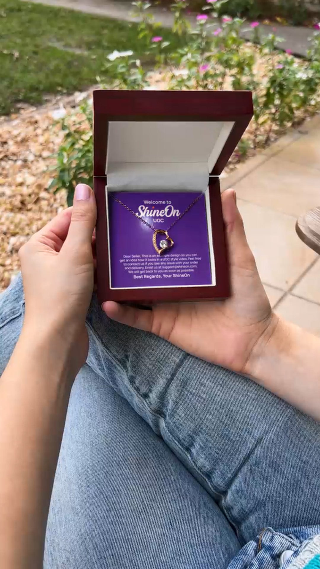 Forever Love Necklace Gold With Box - Outdoor Garden - UGC 3