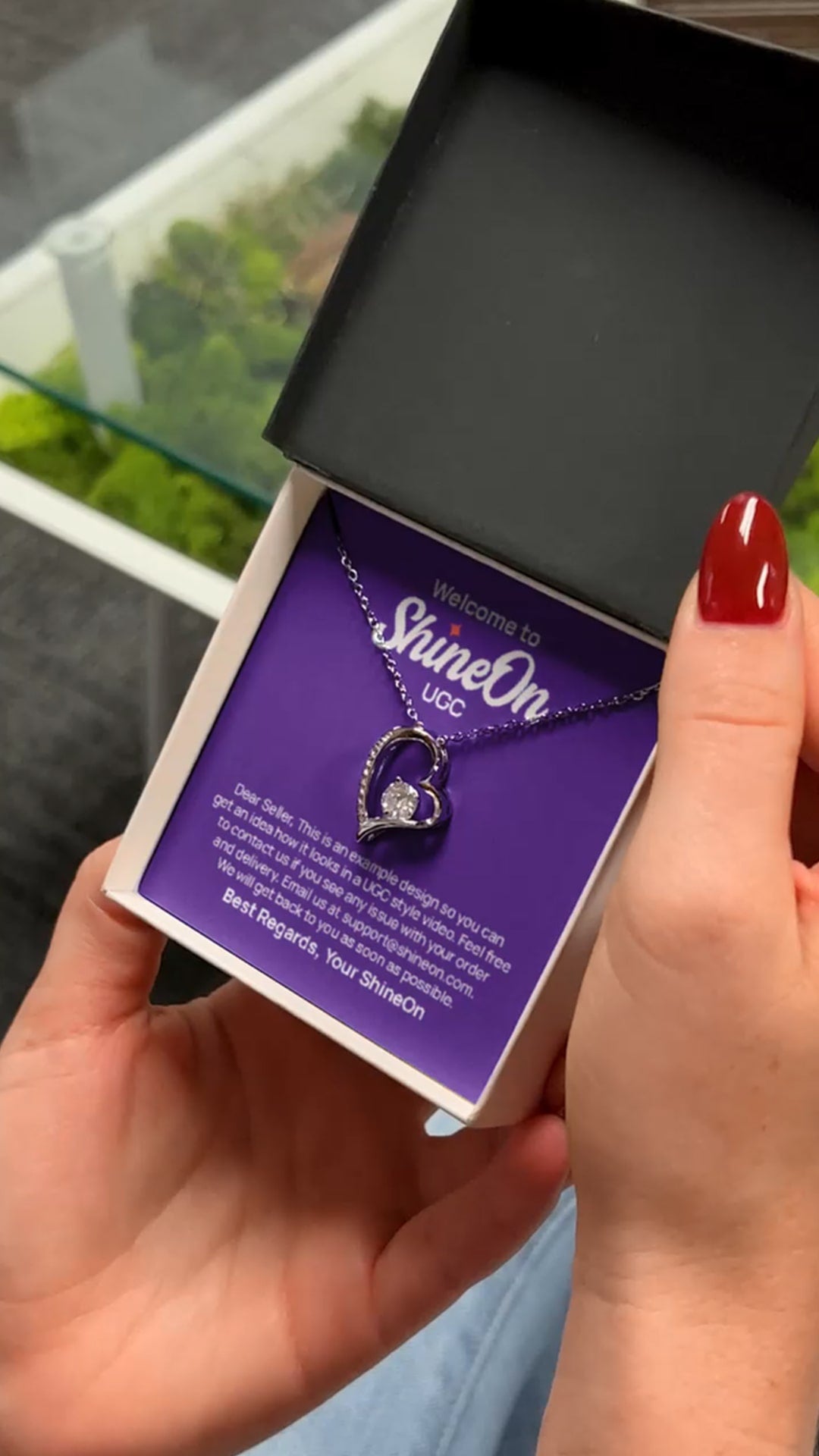 Forever Love Necklace White Gold With Box - Indoor - UGC 2