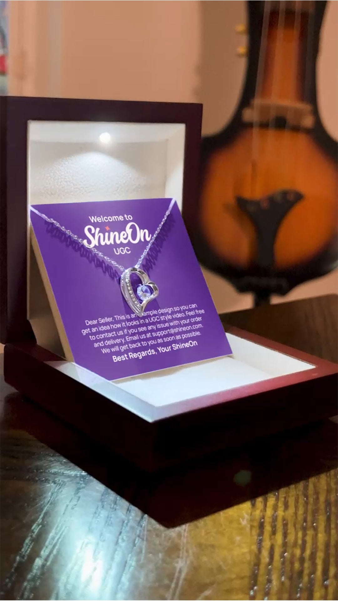 Forever Love Necklace White Gold With Box - Colorful Home - UGC 5