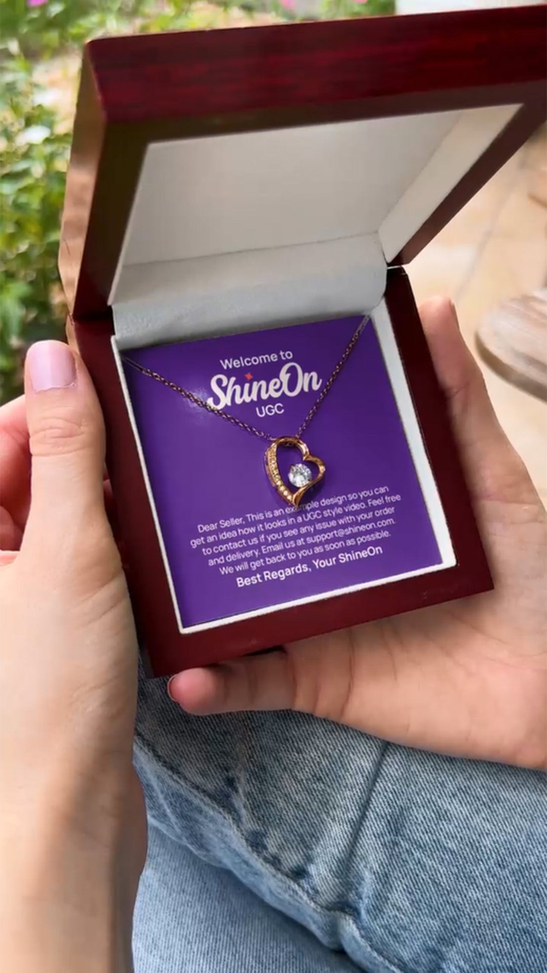 Forever Love Necklace Gold With Box - Outdoor Garden - UGC 3