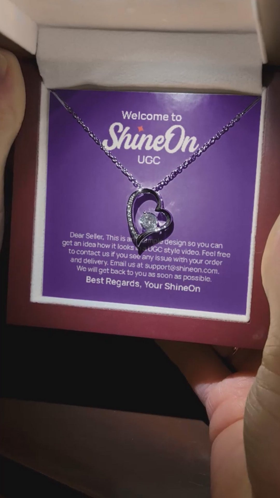 Forever Love Necklace White Gold With Box - Rooftop Cocktails - UGC 4