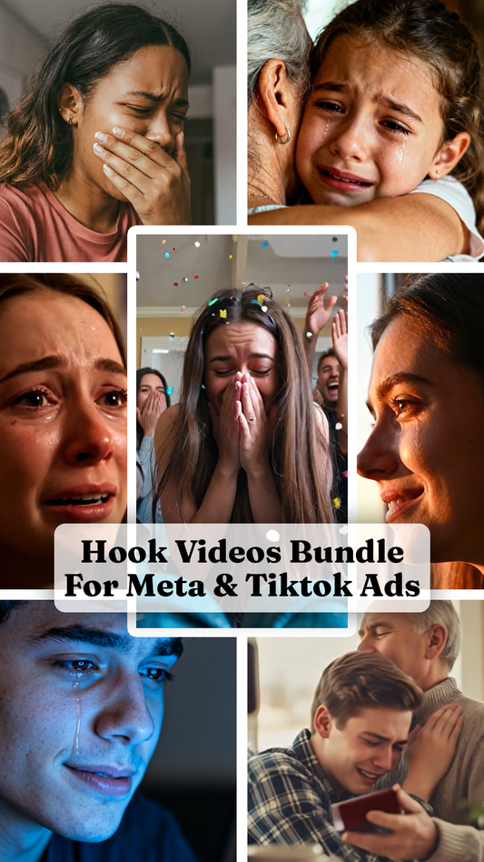3–5 Second Viral Hook Videos for Meta Reels & TikTok Ads – 60+ Videos – Instant Download