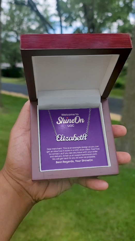 Custom Name Necklace Polished Stainless Steel - UGC 1