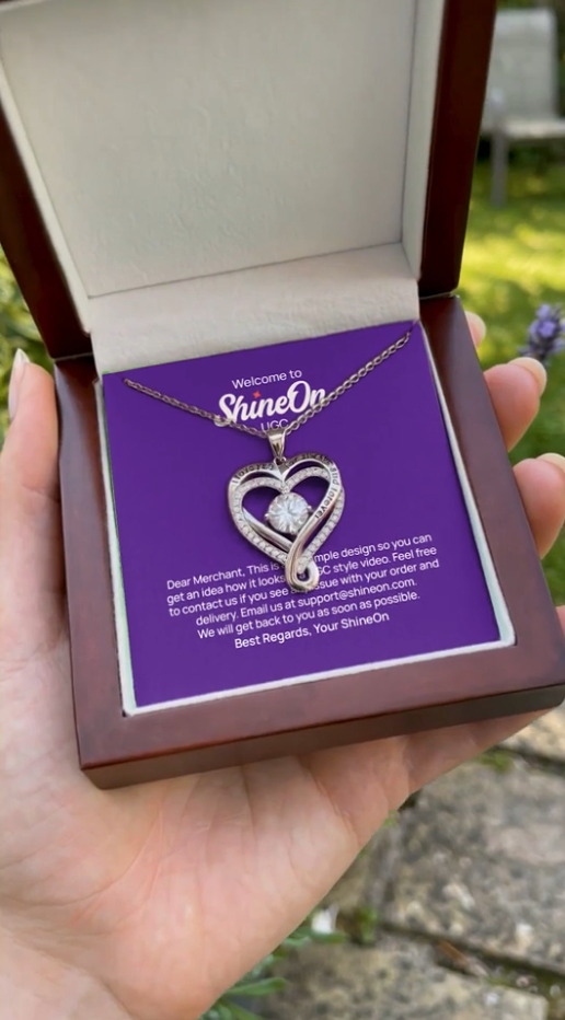 Love You Always White Gold Finish Necklace  - Outdoor Garden - UGC 1