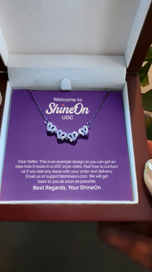 Magnetic Hearts Necklace White Gold Finish With Luxury Box - UGC 4
