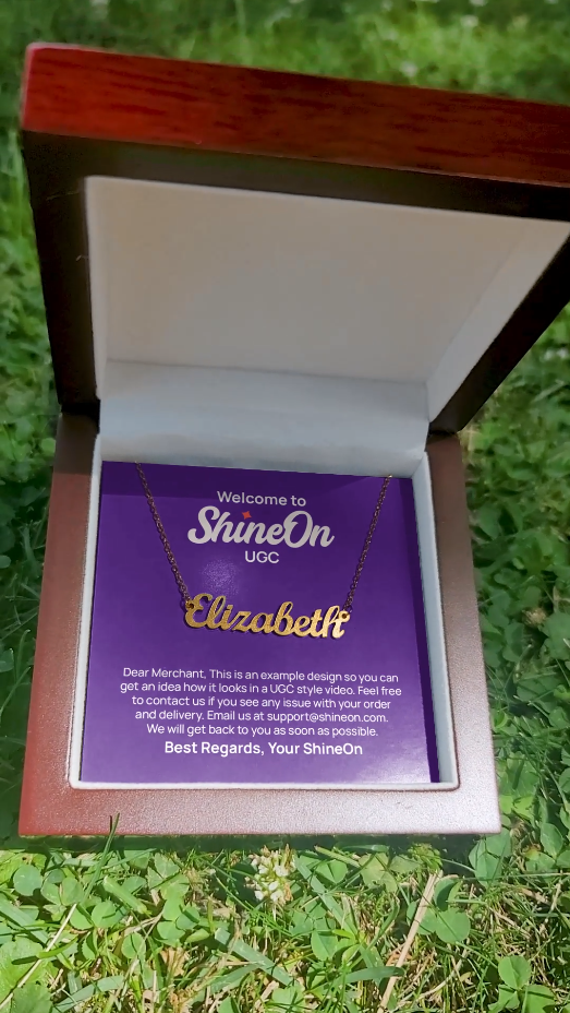 Custom Name Necklace 18k Yellow Gold Finish - UGC 1