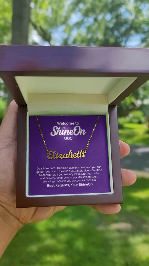 Custom Name Necklace 18k Yellow Gold Finish - UGC 2