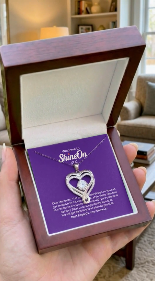 Love You Always White Gold Finish Necklace  - Indoor Home - UGC 2