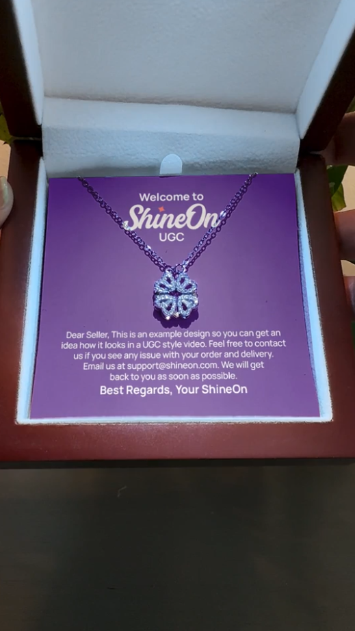 Magnetic Hearts Necklace White Gold Finish With Luxury Box - UGC 3