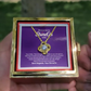 Rotating Rose Box With Love Knot Gold Necklace - UGC 6