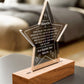 Acrylic Star Plaque Engraved Studio Quality With Wooden Base LED RGB - Indoor Scene 2 - 3D