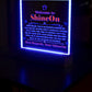 Acrylic Square Plaque Colored Print Studio Quality With Wooden Base LED RGB - Indoor Scene - 3D