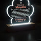 Acrylic Paw Plaque Colored Print Studio Quality With Wooden Base LED RGB - Indoor Scene 2 - 3D