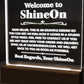 Acrylic Square Plaque Colored Print Studio Quality With Wooden Base LED RGB - Turn Table Video