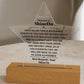 Acrylic Star Plaque Engraved Studio Quality With Wooden Base LED RGB - Indoor Scene - 3D