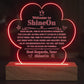 Acrylic Paw Plaque Engraved Studio Quality With Wooden Base LED RGB - Indoor Scene 2 - 3D