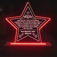 Acrylic Star Plaque Engraved Studio Quality With Wooden Base LED RGB - Indoor Scene 2 - 3D