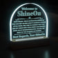 Acrylic Dome Plaque Engraved Studio Quality With Wooden Base LED RGB - Indoor Scene 2 - 3D