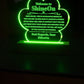 Acrylic Paw Plaque Engraved Studio Quality With Wooden Base LED RGB - Indoor Scene 2 - 3D