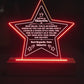 Acrylic Star Plaque Engraved Studio Quality With Wooden Base LED RGB - Indoor Scene 2 - 3D