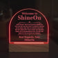 Acrylic Dome Plaque Engraved Studio Quality With Wooden Base LED RGB - Indoor Scene 2 - 3D
