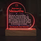 Acrylic Heart Plaque Colored Print Studio Quality With Wooden Base LED RGB - Indoor Scene 2 - 3D